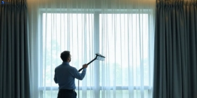 Commercial drapes cleaning service black-rock-vic hotels offices